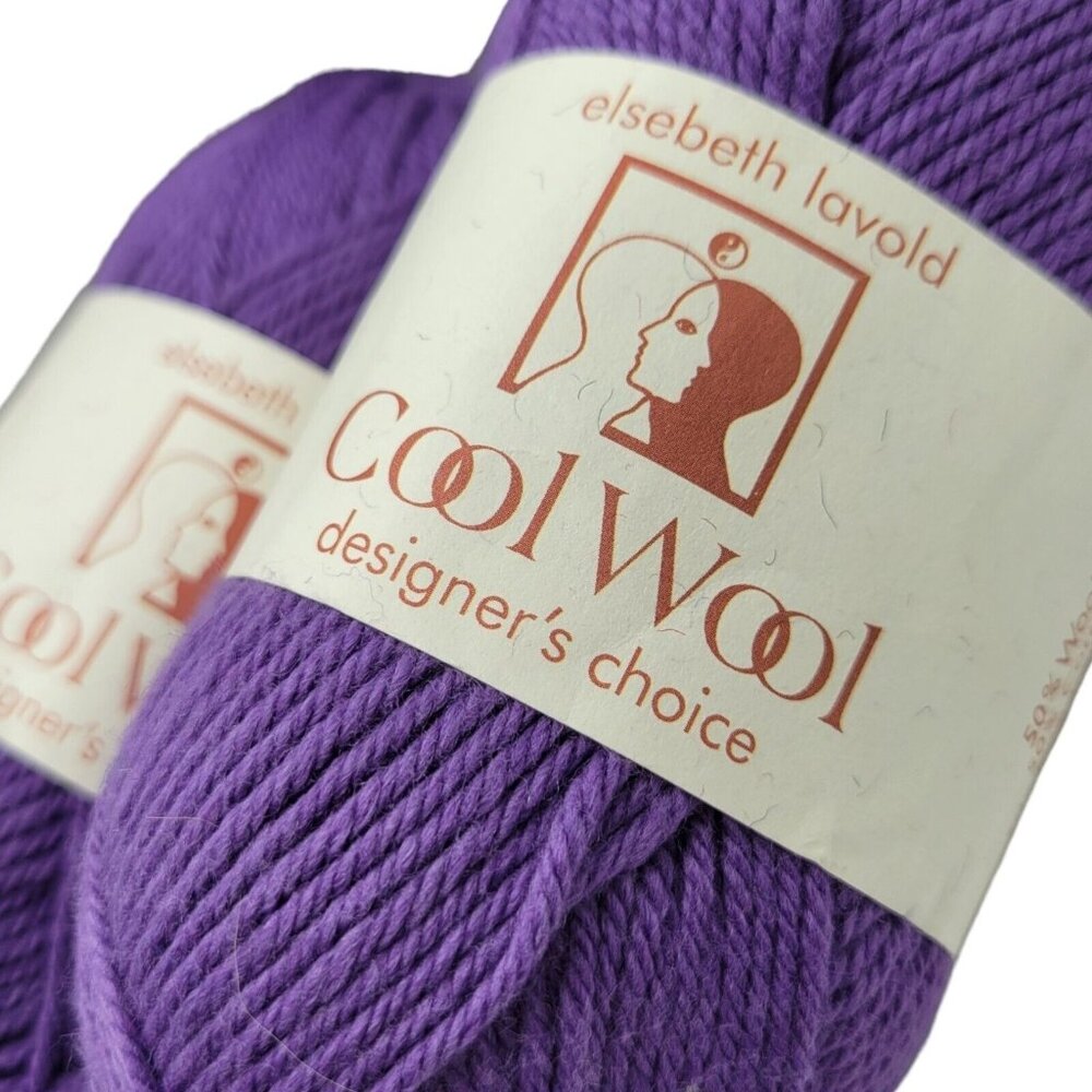 Elsebeth Lavold Cool Wool Designer's Choice Yarn 2-50g Skeins Purple 02 91116
